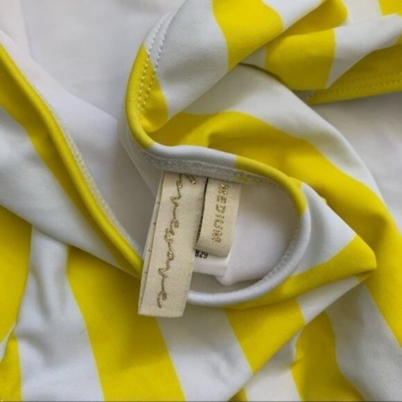 Yellow Striped Women's Swimsuit - Picture 11 of 11